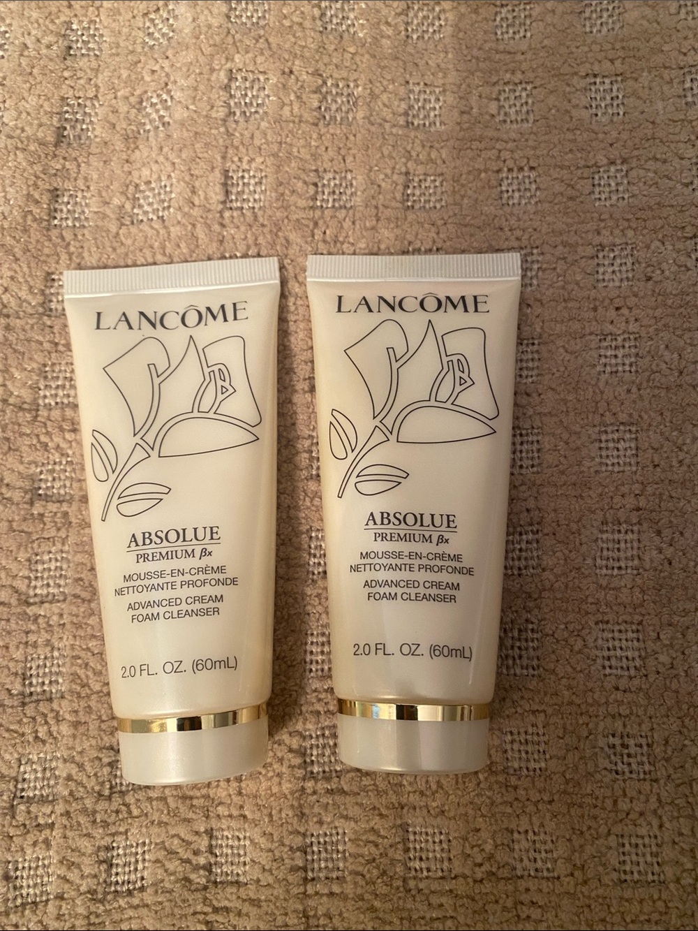 2pc Lancôme Absolue Advanced Cream Foam Cleanser - Cream/Gold Accents